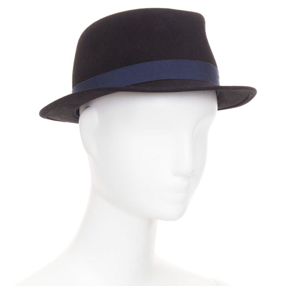 Chanel Rabbit Felt Navy Ribbon Fedora - Picture 4 of 8